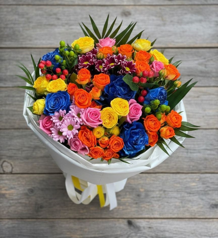 Букет цветов из: Розы и Хризантемы в Искре Курской области