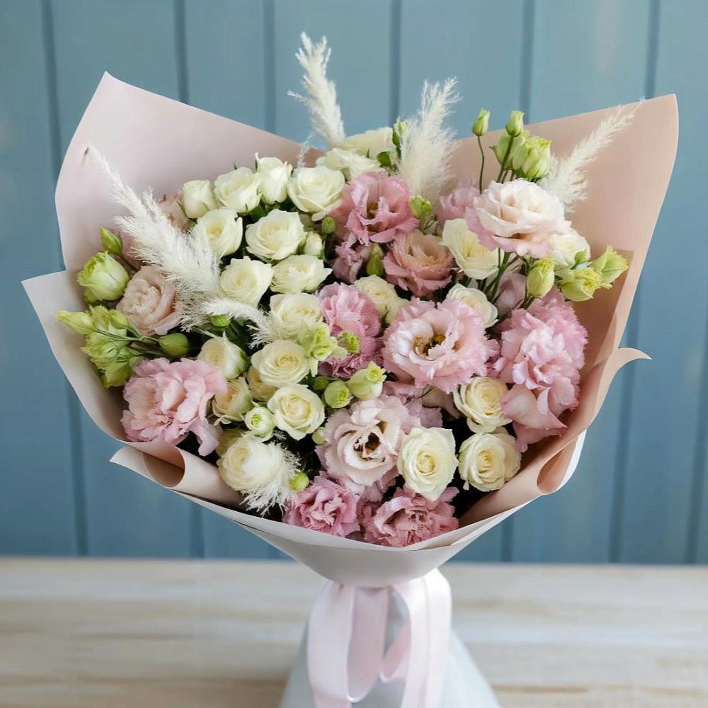 Букет цветов из: Альстромерии и Розы в Искре Курской области