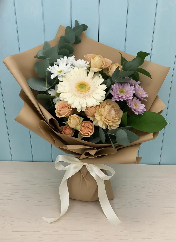 Букет цветов из: Герберы и Хризантемы в Искре Курской области