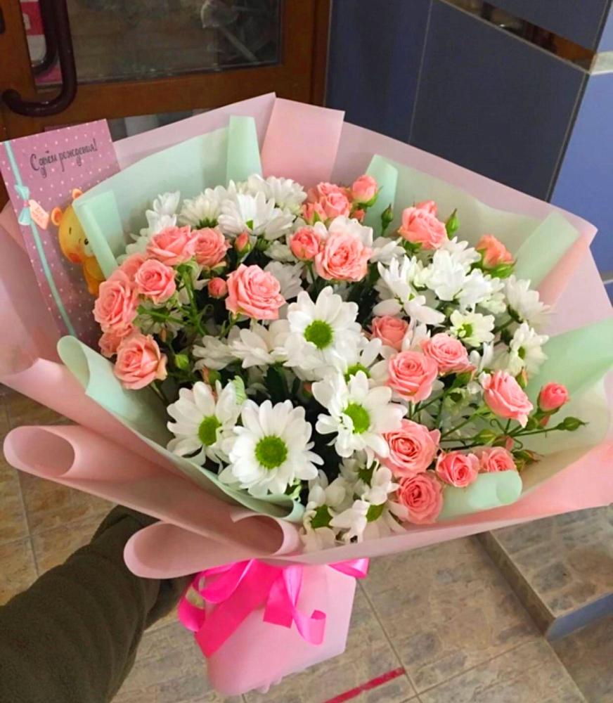 Букет цветов из: Розы и Хризантемы в Искре Курской области