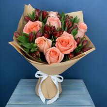 Букет цветов из:  Розы и Альстромерии в Искре Курской области