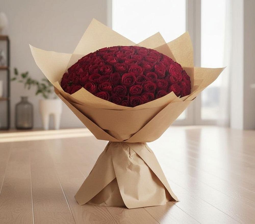 Букет 101 Красная роза в Искре Курской области