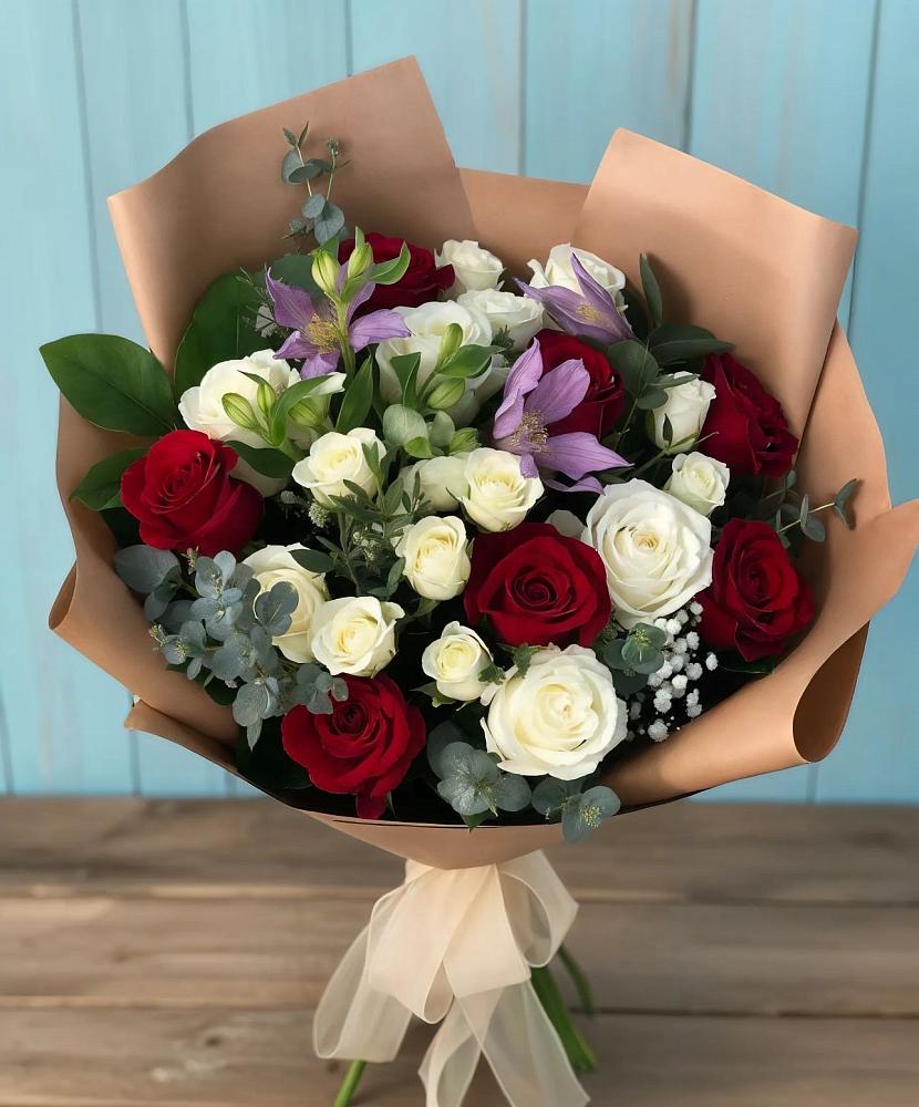 Букет цветов из: Розы и Альстромерии в Искре Курской области